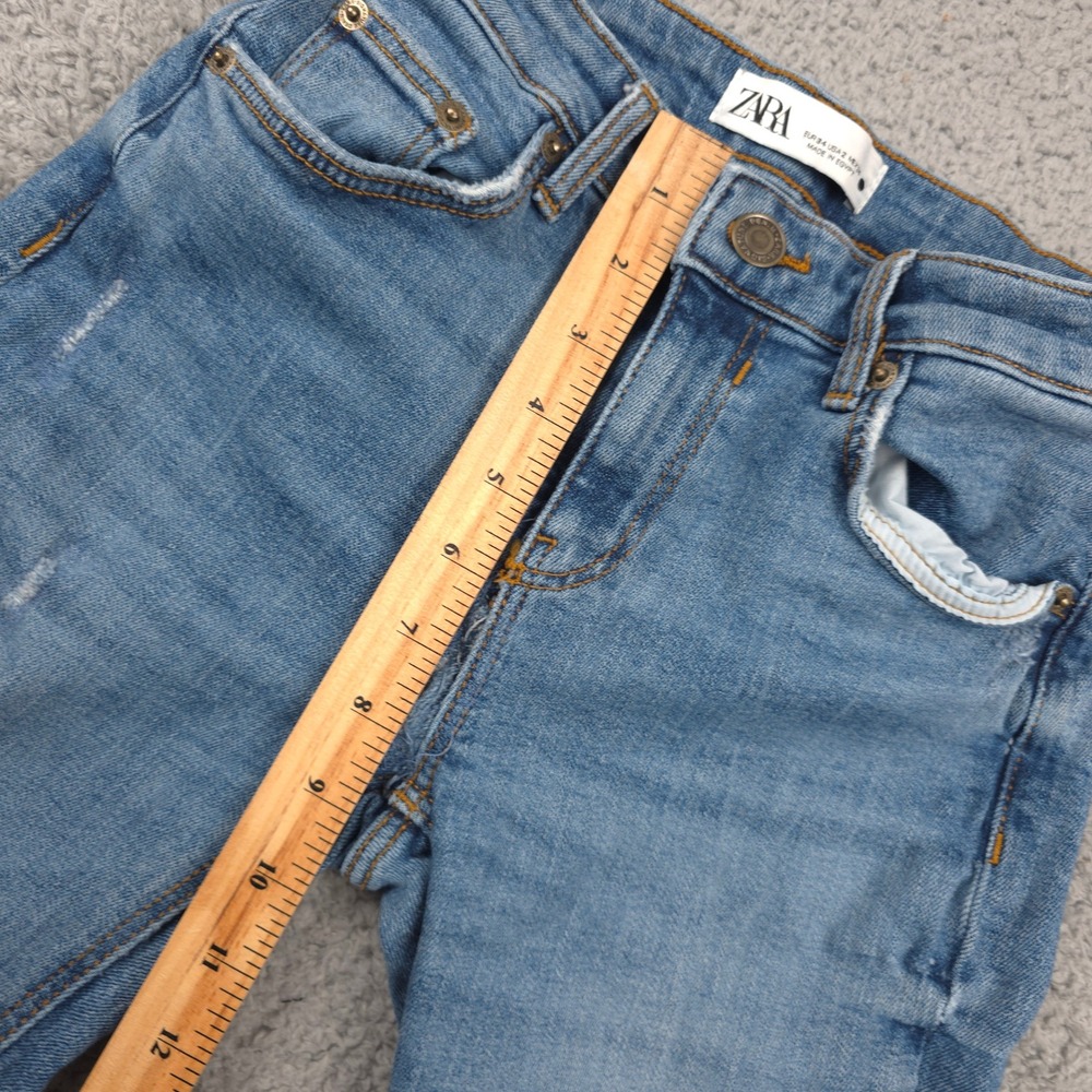 Zara‎ Womens Size 2 Light Wash Distressed Skinny Jeans Denim Casual - Picture 5 of 10